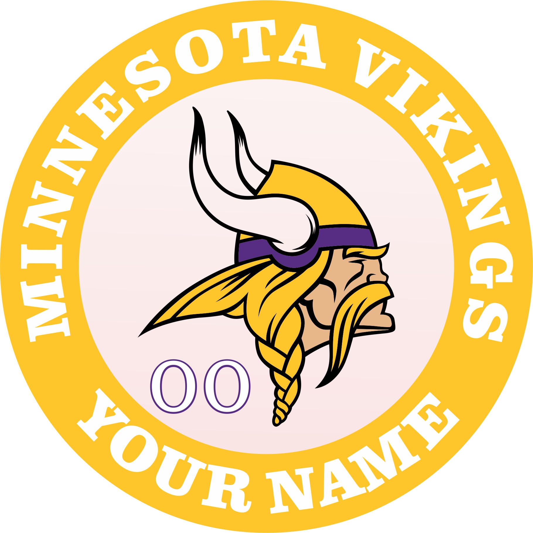 Minnesota Vikings Customized Logo iron on paper